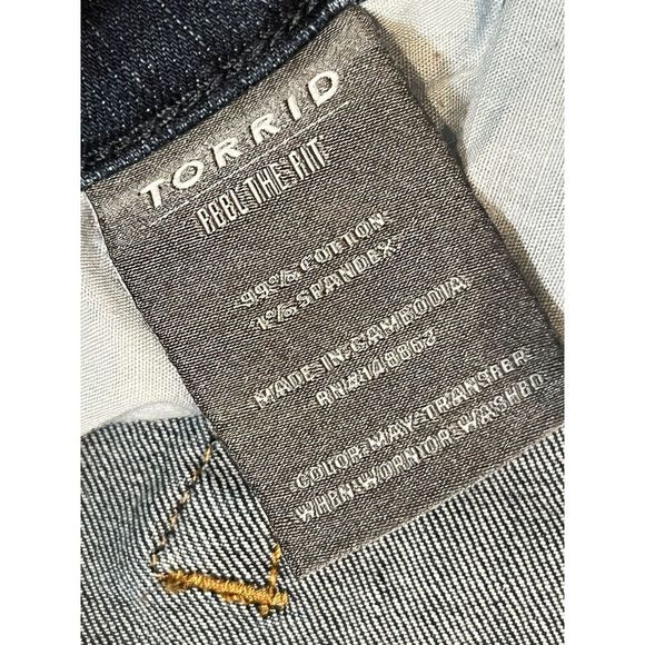 Torrid Boyfriend Straight Jeans Vintage Stretch Womens Size 18‎ R Blue Denim 18R - Picture 6 of 7